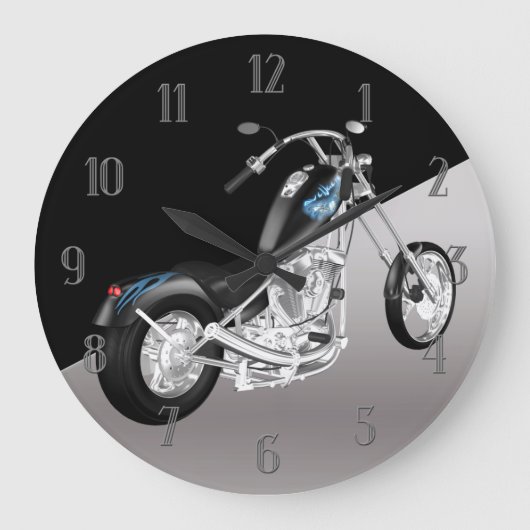 Motorradmauer Große Wanduhr (Vorderseite)