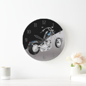 Motorradmauer Große Wanduhr (Zuhause)
