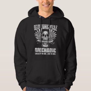 Motorradmechanik Schraubenzieher bedrückt Hoodie