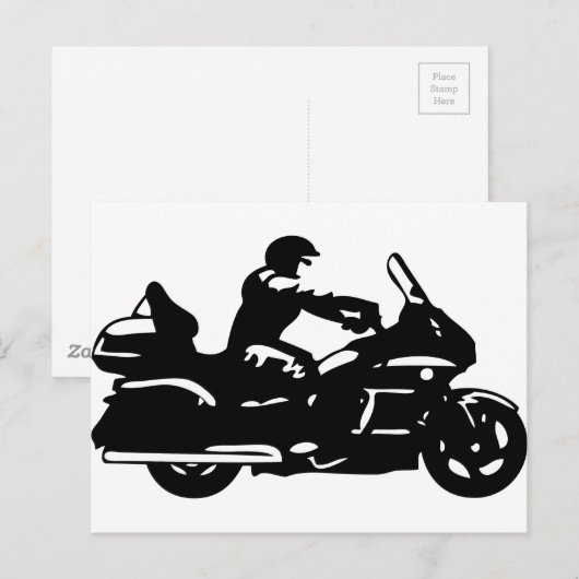 Motorradmoto Postkarte (Vorne/Hinten)