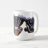 Motorradmotor-Kaffee Kaffeetasse (VorderseiteRechts)