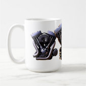 Motorradmotor-Kaffee Kaffeetasse (Links)