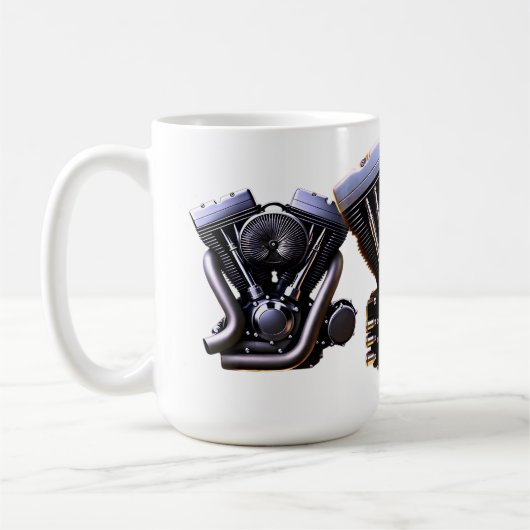 Motorradmotor-Kaffee Kaffeetasse (Links)