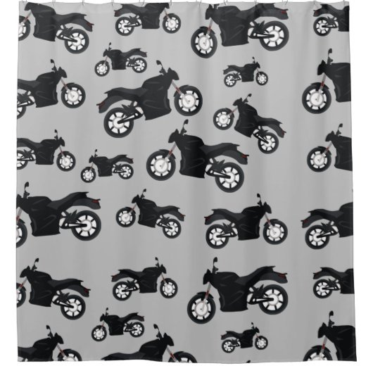 Motorradmuster Duschvorhang (Vorderseite)