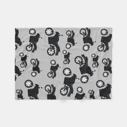 Motorradmuster Fleecedecke (Vorderseite (Horizontal))