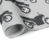 Motorradmuster Geschenkpapier (Rolleneckpunkt)