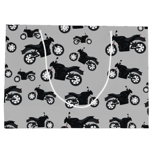 Motorradmuster Große Geschenktüte (Rückseite)