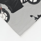 Motorradmuster - Kundenspezifischer Name Fleecedecke (Ecke)