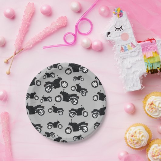 Motorradmuster Pappteller (Party)