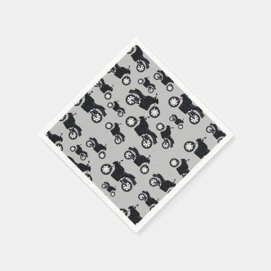 Motorradmuster Serviette (Ecke)