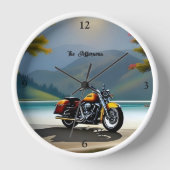 Motorradparkplatz am See Uhr (Vorderseite)