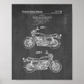 Motorradpatent - Khalkboard Poster (Vorne)
