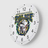 Motorradpolizei Große Wanduhr (Winkel)