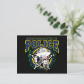 Motorradpolizei Postkarte (Stehend Vorderseite)