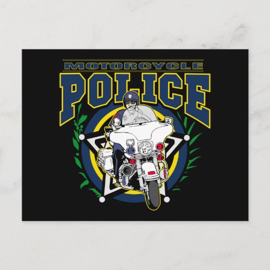 Motorradpolizei Postkarte (Vorderseite)