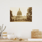 Motorradpolizisten an der US-Hauptstadt Poster (Küche)