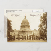 Motorradpolizisten an der US-Hauptstadt Postkarte (Vorne/Hinten)