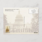 Motorradpolizisten an der US-Hauptstadt Postkarte (Rückseite)