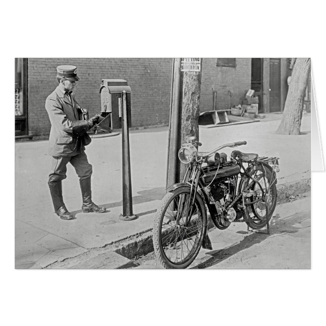 Motorradpostbote, 1909 (Vorderseite (Horizontal))