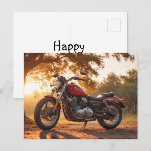 Motorradpostkarte Postkarte (Vorne/Hinten)