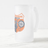 Motorradreiten Mattglas Bierglas (VorderseiteRechts)