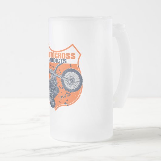 Motorradreiten Mattglas Bierglas (VorderseiteRechts)