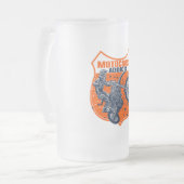 Motorradreiten Mattglas Bierglas (Vorderseite Links)