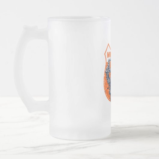 Motorradreiten Mattglas Bierglas (Links)