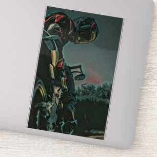 Motorradrennen Aufkleber