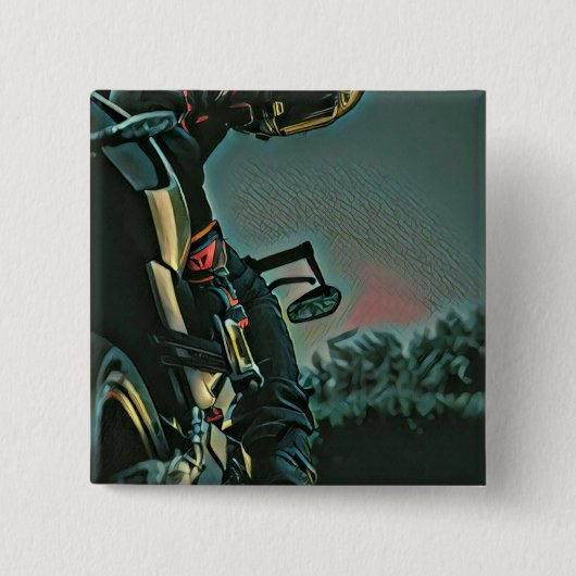 Motorradrennen Button (Vorderseite)
