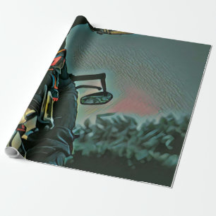 Motorradrennen Geschenkpapier