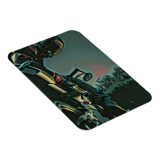 Motorradrennen Magnet (Rechte Seite)