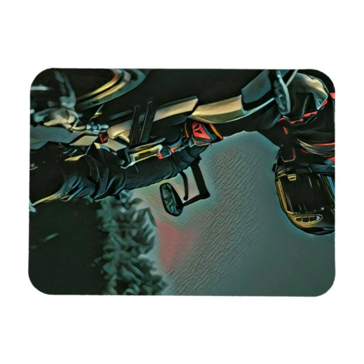 Motorradrennen Magnet (Horizontal)