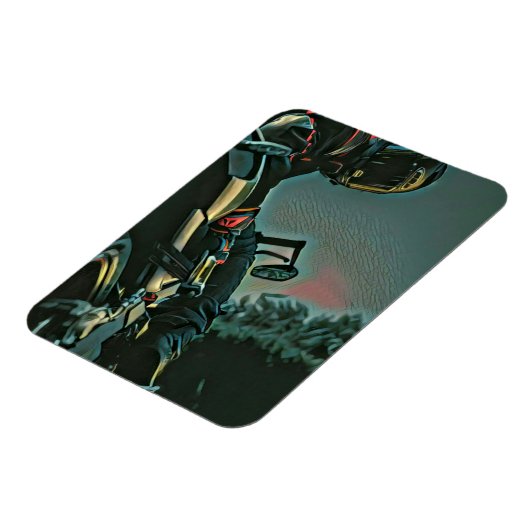 Motorradrennen Magnet (Linke Seite)