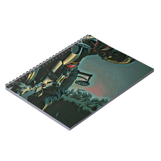 Motorradrennen Notizblock (Linke Seite)