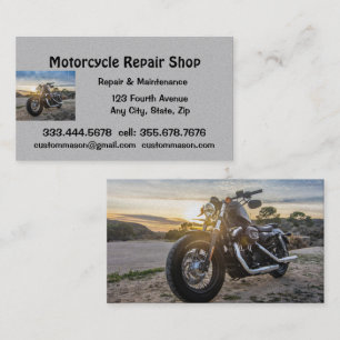 Motorradreparatur und Service-Shop Visitenkarte