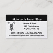 Motorradreparatur und Service-Shop-Visitenkarte Visitenkarte (Vorderseite)