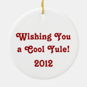 Motorradschatz und Geschenke Rund Weihnachten Keramikornament (Hinten)