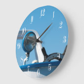 Motorradsegler Große Wanduhr (Winkel)