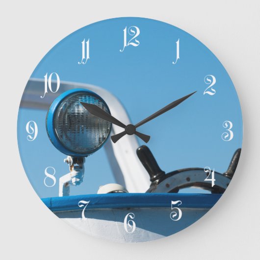 Motorradsegler Große Wanduhr (Vorderseite)