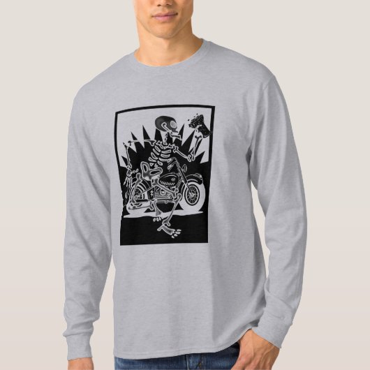 Motorradskelett T-Shirt (Vorderseite)