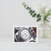 Motorradspeedometer (grenzt) visitenkarte (Stehend Vorderseite)