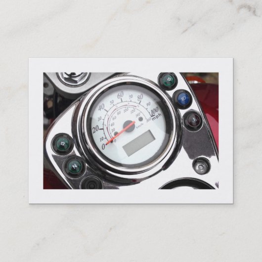 Motorradspeedometer (grenzt) visitenkarte (Vorderseite)