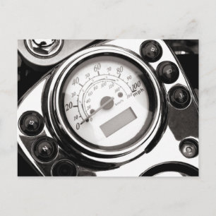 Motorradspeedometer Postkarte