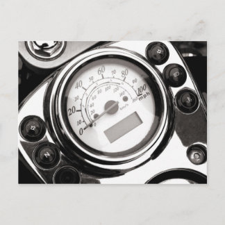 Motorradspeedometer Postkarte