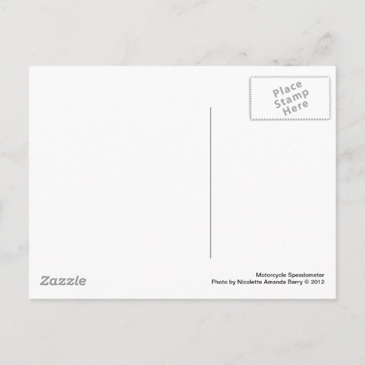 Motorradspeedometer Postkarte (Rückseite)