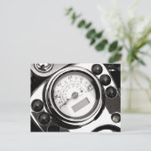 Motorradspeedometer Postkarte (Stehend Vorderseite)
