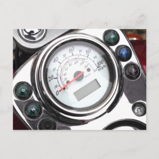 Motorradspeedometer Postkarte
