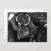Motorradspuren Postkarte (Vorne/Hinten)