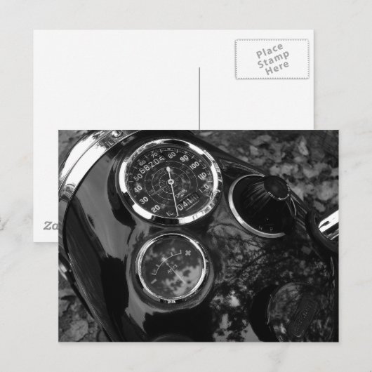 Motorradspuren Postkarte (Vorne/Hinten)